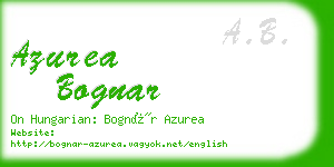 azurea bognar business card